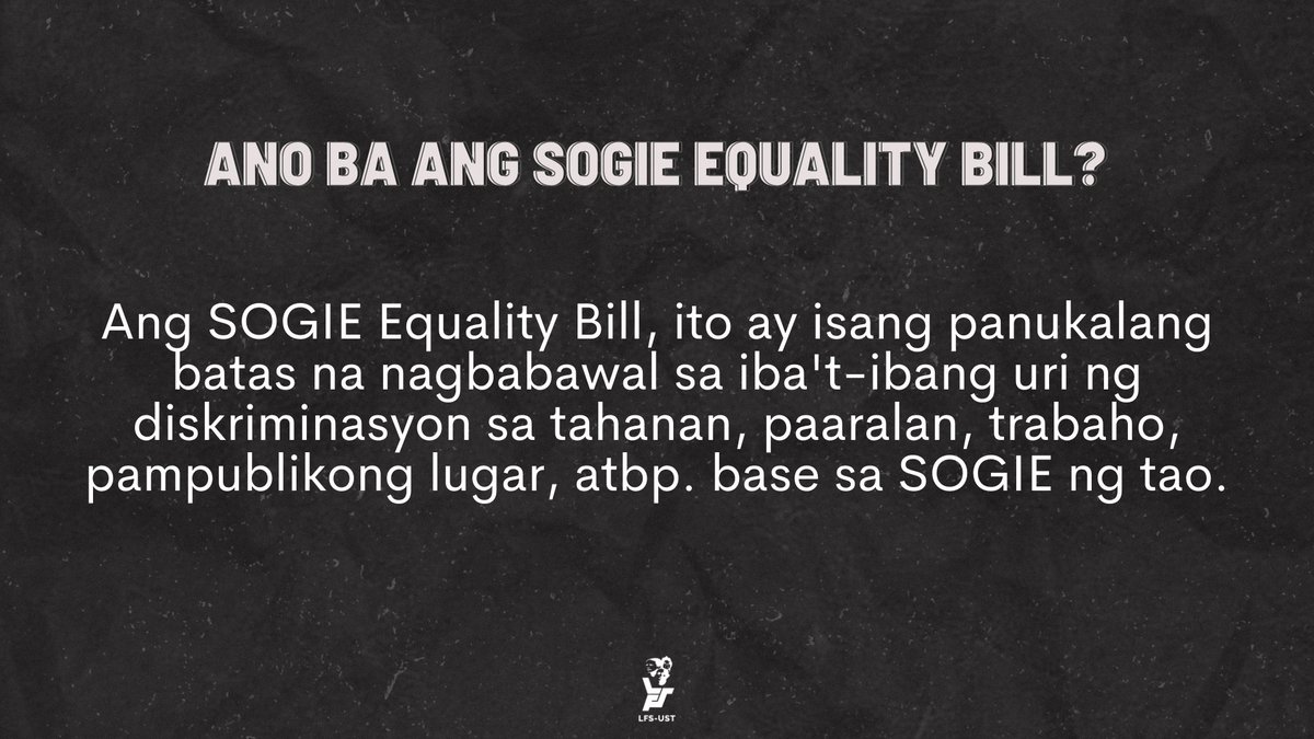 League Of Filipino Students Ust Ano Ang Sogie Equality Bill Passadbnow Achibdisbill Sogieequalitynowday League Of Filipino Students Ust Ano Ang Sogie Equality Bill Passadbnow Achibdisbill Sogieequalitynowday