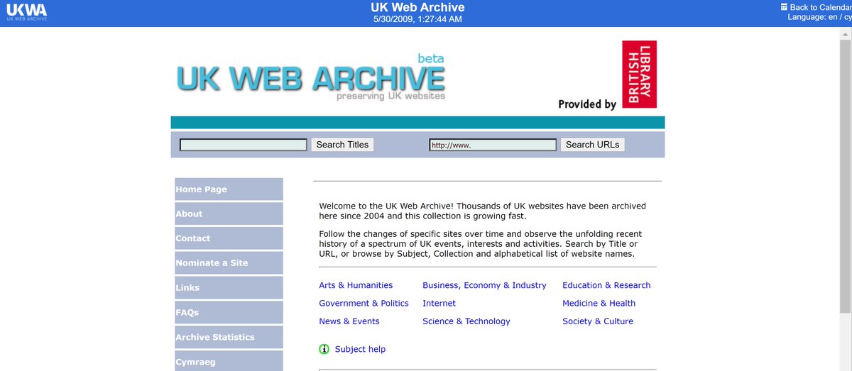 UKWebArchive's tweet photo. The #UKWebArchive is also celebrating a special anniversary. It is 15 years since the we published our first website. Read more about the early days of the web archive in this blog post by @jasonmarkwebber
🎉https://t.co/PeGiVrfqLt
#WebArchiving #UKLegalDeposit #15YearsOfUKWA https://t.co/VjvY1n68tw