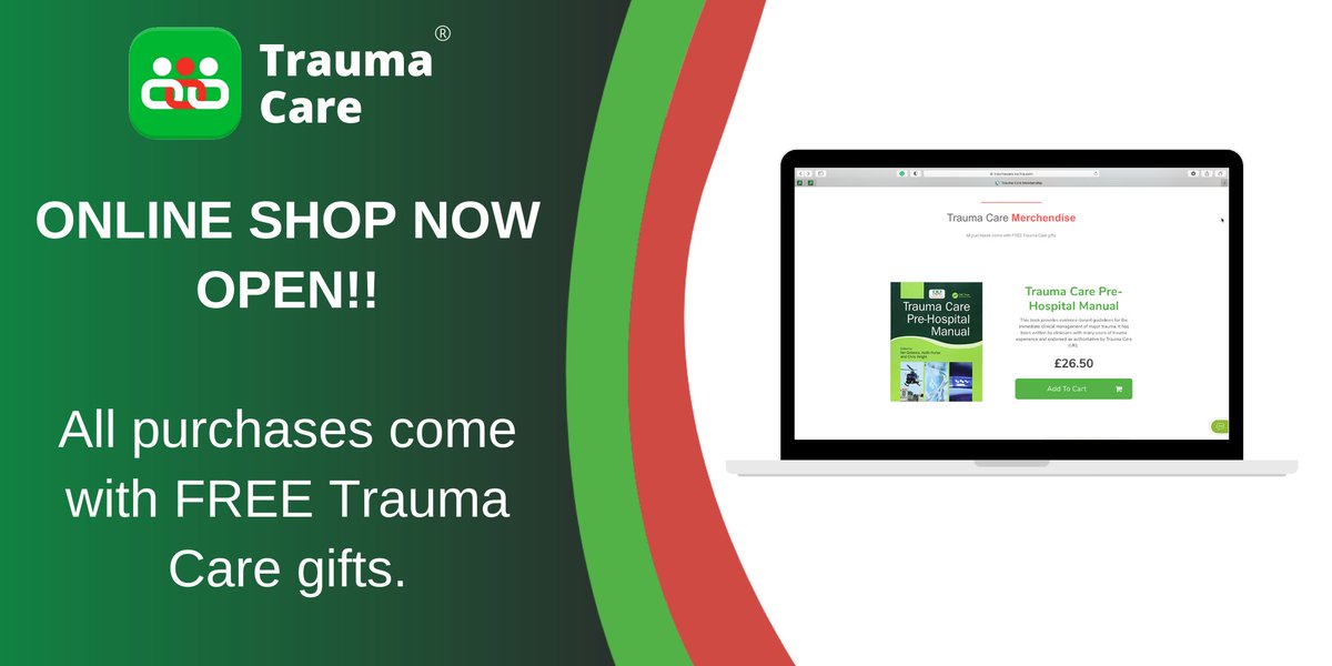 TraumaCareUK's tweet photo. Trauma Care Pre-Hospital Manual 

Have you ordered your "Trauma Care Pre-Hospital Manual" yet? Follow the link below to purchase yours. With every purchase you will receive a FREE Trauma Care gift! Get yours before they are gone...

Shop - https://t.co/Okobt9x9cx

#TRAUMACARE2020 https://t.co/0YezLPgrWT