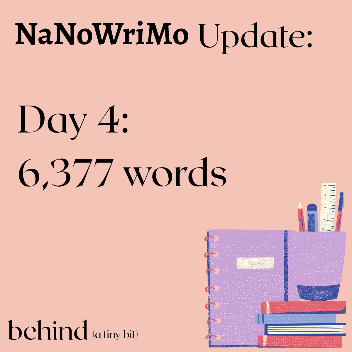 jacintahudson7's tweet photo. It's late. And I'm tired. But I caught up- mostly.

I wrote ZERO words for Day 3 or #nanowrimo2020 so I had some catching up to do today.
3k+ today.
Aiming for 3k+ tomorrow.
🤞🤞

#writing #writingallthewords #makingupstories #50k #6k so far #hardwork #novel #sotired #bedtime https://t.co/23ywHIu1Td
