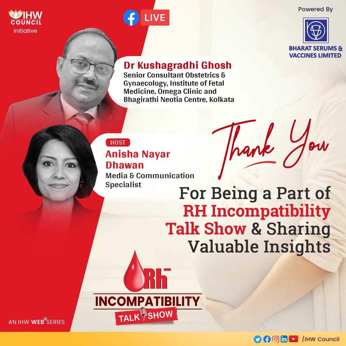 IHWCouncil's tweet image. Extending a thanks to Dr Kushagradhi Ghosh for educating people about the importance of knowing blood group type &amp;amp; sharing tips to prevent &amp;amp; manage complications related to RH Factor!

👉bit.ly/360GNGs

#RhIncompatibility #Pregnancy #IHWCouncil 
@AnishaNDhawan