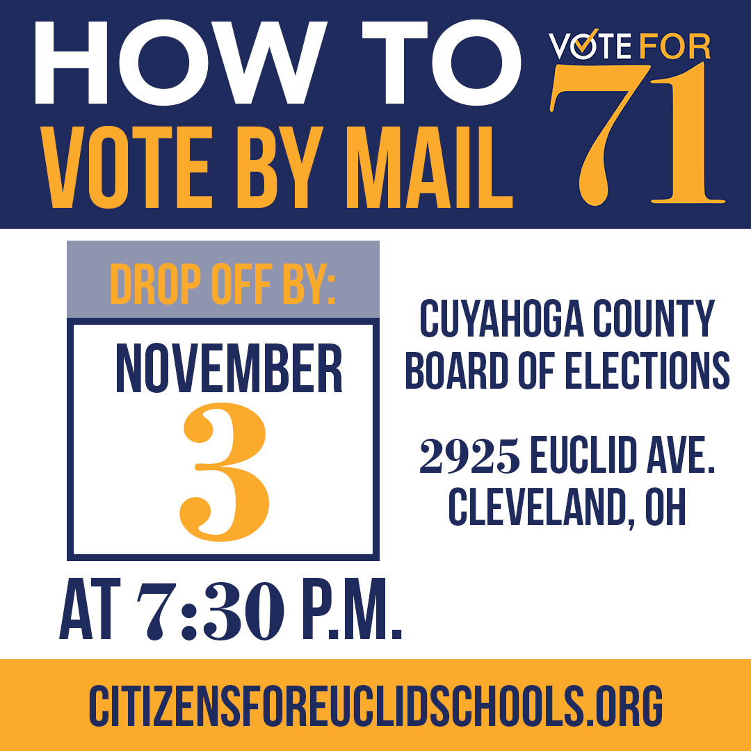 Citizens4ECS's tweet photo. More than 90% of requested Vote-By-Mail Ballots in Cuyahoga County have already been returned. If you're in the other 10%, drop your ballot off at the @cuyahogaboe by 7:30 p.m. TOMORROW. IT IS TOO LATE TO MAIL YOUR BALLOT! #PanthersVote Learn more: https://t.co/IS42C7dlNh https://t.co/PVreQgmCVR