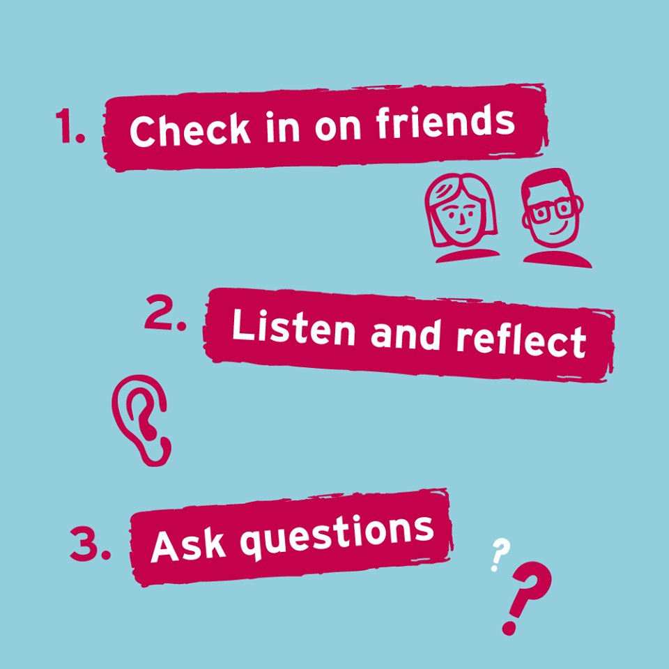 News of a second lockdown may have left some people feeling anxious or worried. If someone in your life is struggling, use our 3 tips to start a conversation and support them 👇
1. Check in 📱
2. Listen and reflect 👂
3. Ask questions ❓

#MentalHealth #MentalHealthAwareness