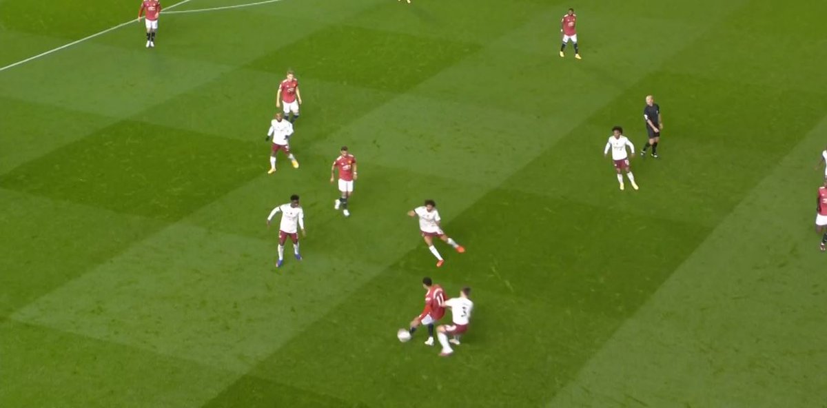 Bruno Fernandes – PoorThis is an easy 5-yard pass. Bruno plays it way too softly and Mason ends up being pressed hard. He tries to play it back but loses the ball. Eventually, Arsenal get a throw and Bruno apologises to Mason for the bad pass.This was a common theme.