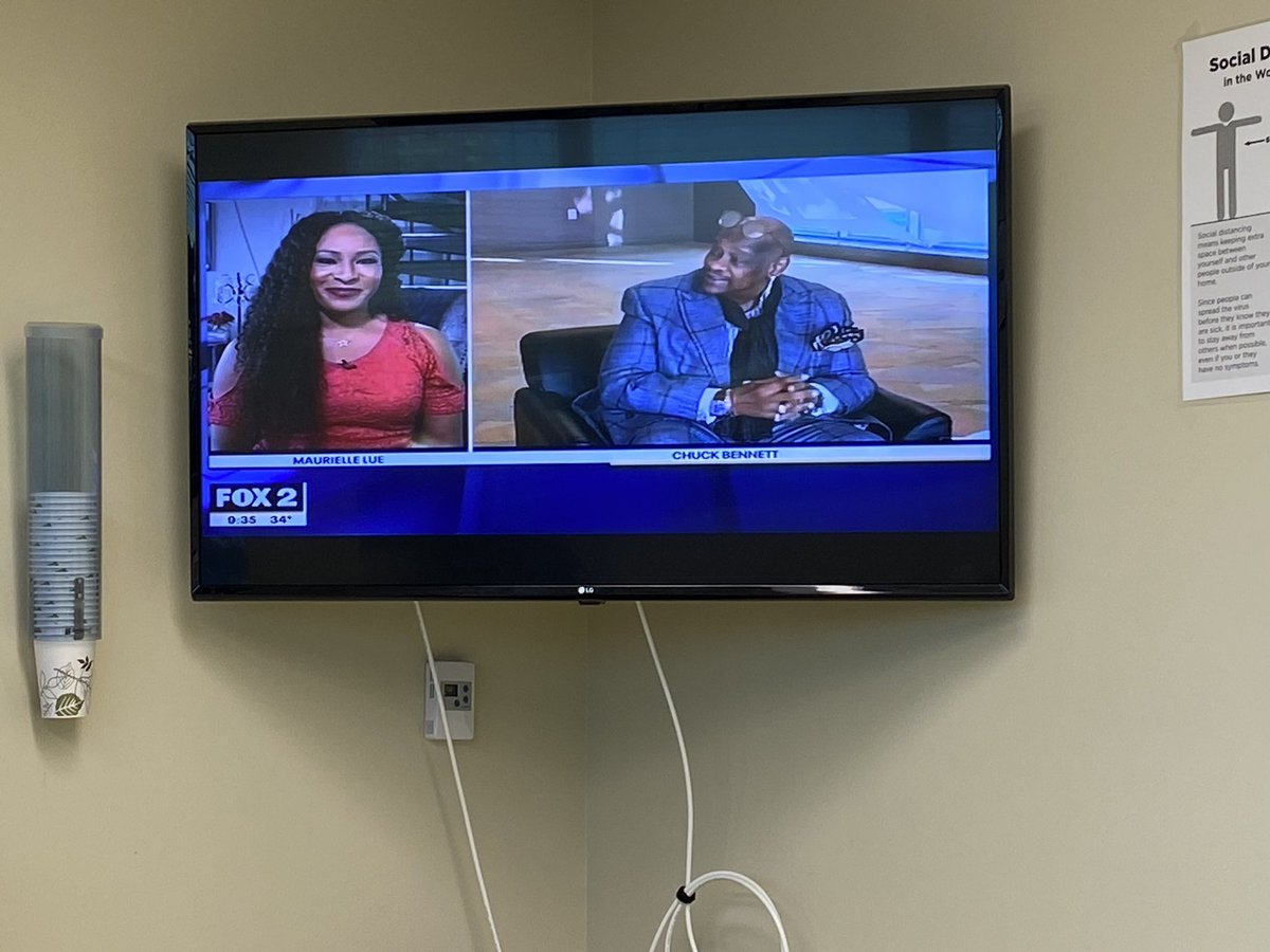 Alex Kimbrough (@arkimbrough) on Twitter photo Waiting for yet ANOTHER doctor visit, the lobby has on #TheNine with A-Listers @MaurielleFOX2 and <a href="/MrChuckBennett/">Chuck Bennett</a>! <a href="/FOX2News/">FOX 2 Detroit</a> Waiting for yet ANOTHER doctor visit, the lobby has on #TheNine with A-Listers @MaurielleFOX2 and <a href="/MrChuckBennett/">Chuck Bennett</a>! <a href="/FOX2News/">FOX 2 Detroit</a>