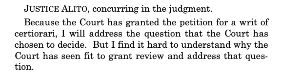 Clarence Thomas dissents from the decision denying qualified immunity to prison guards who tortured an inmate for six days. Alito wouldn't have taken the case in the first place.  https://www.supremecourt.gov/orders/courtorders/110220zor_08m1.pdf