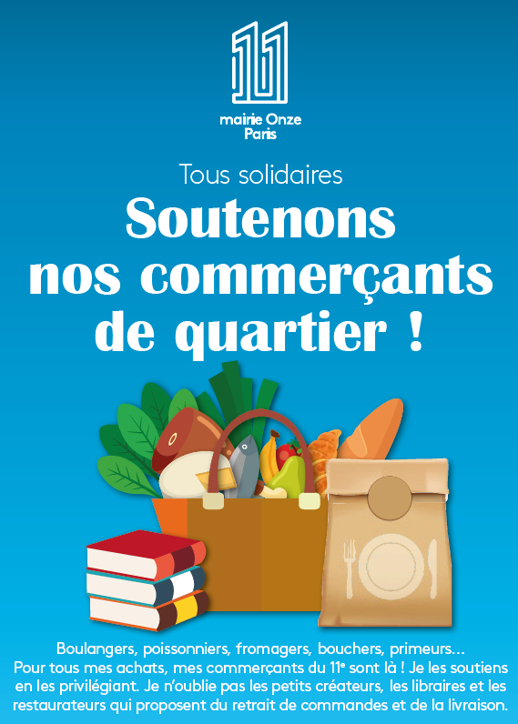 Mairiedu11's tweet photo. Suite au reconfinement, tous les commerces de proximité qui restent ouverts : les primeurs, les boulangers, les poissonniers, les fromagers, les bouchers… ont besoin de notre soutien ! Soyons solidaires et achetons chez eux. 
Plus d'infos ⬇⬇⬇
https://t.co/pcVWnIq0xf https://t.co/ZCahnoHJUB