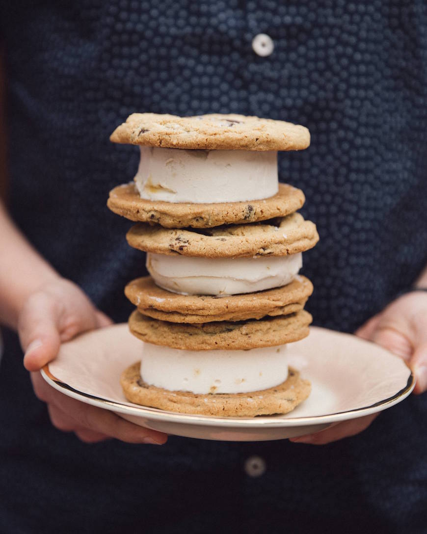 Abolish ICE cream sandwiches  https://whatsgabycooking.com/chocolate-chip-cookie-ice-cream-sandwiches/ feel appropriate for dessert but really they work at any time of the day. Like I said, rules don't exist.
