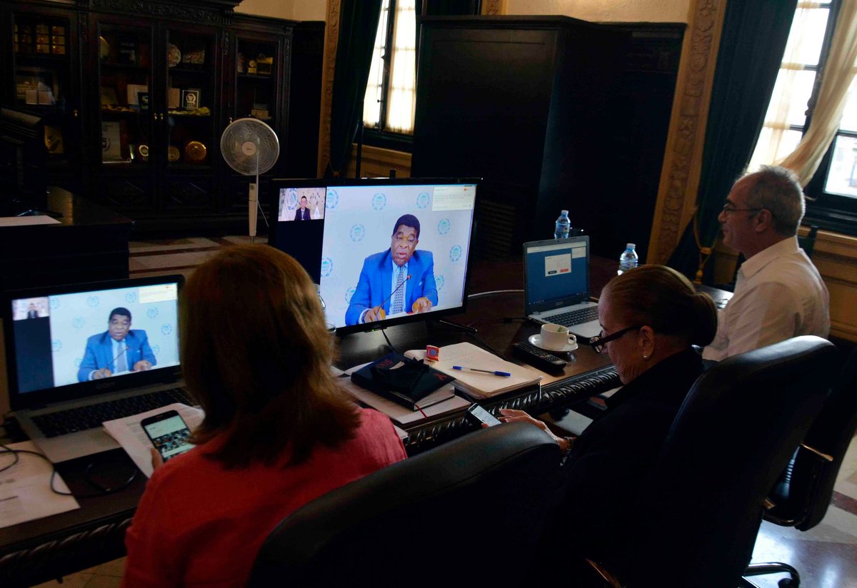 AsambleaCuba's tweet photo. Continúa este #2Nov Sesión del Consejo de Gobierno de @IPUparliament. Preside delegación de #Cuba @anamarianpp. Según agenda prevista, los parlamentarios discutirán en la jornada los resultados financieros del 2019 y el proyecto de presupuesto para el 2021, entre otros temas. https://t.co/HCYOASqL5Z