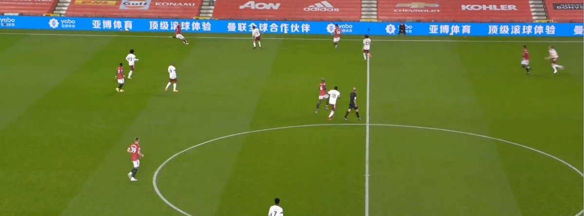 Rashford – Hold UpRashford attempts to hold up Holding (excuse the pun) but doesn't do so well. Holding is able to just kick the ball from underneath Rashford's foot. This is one of the big differences between Marcus and Martial. Martial is good at this.