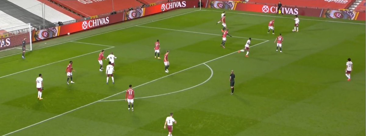 Pogba and Bruno – CommunicationPogba is tracks Partey. Partey drops back and Pogba tells Bruno to switch. This is good as Pogba shouldn't be dragged out of a defensive set whilst Bruno is a free man. Bruno doesn't switch and gets drawn to the ball. The result? Partey is free.