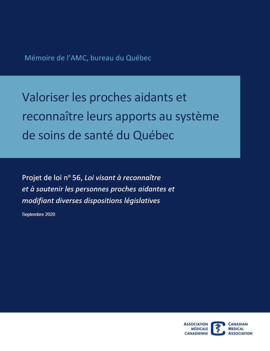 AMC_Sante's tweet photo. Bonne Semaine nationale des proches aidants 2020. Les proches aidants sont la colonne vertébrale de notre système #SantéCND et l’AMC a appuyé les principaux objectifs du #PL56 au Québec adopté le 28 octobre dernier. https://t.co/gfiFzutQEU https://t.co/b9xNyXkCfq
