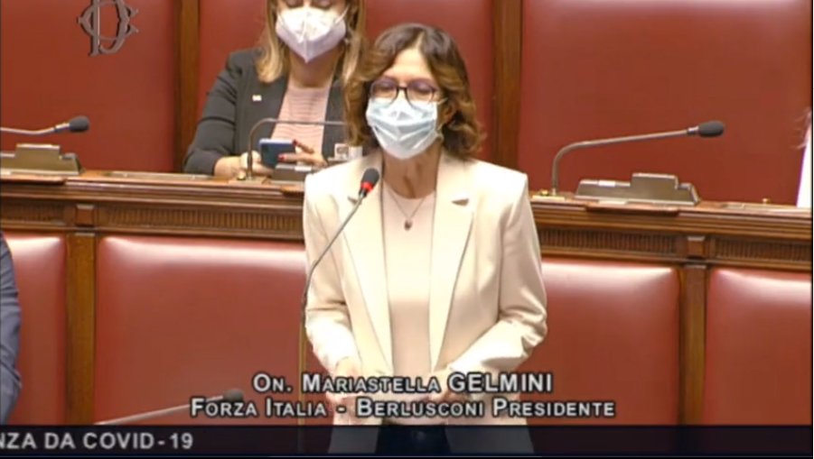 forza_italia's tweet photo. IN DIRETTA DALLA CAMERA 🔴📺

Comunicazioni del Presidente del Consiglio sull'emergenza Covid. L'intervento di @msgelmini. 

Segui la diretta ➡️ https://t.co/MsdKyoy7z6 https://t.co/HQatltdS6A