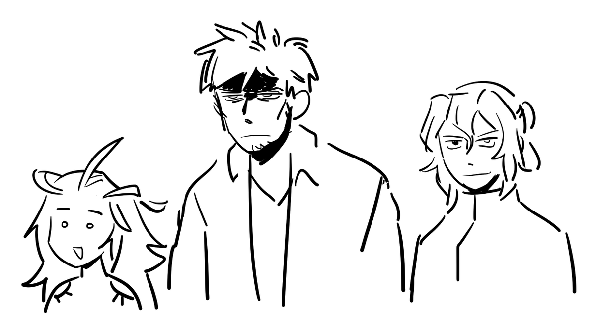 its been a hot minute since i drew aitsf so i tried drawing the gang from memory 