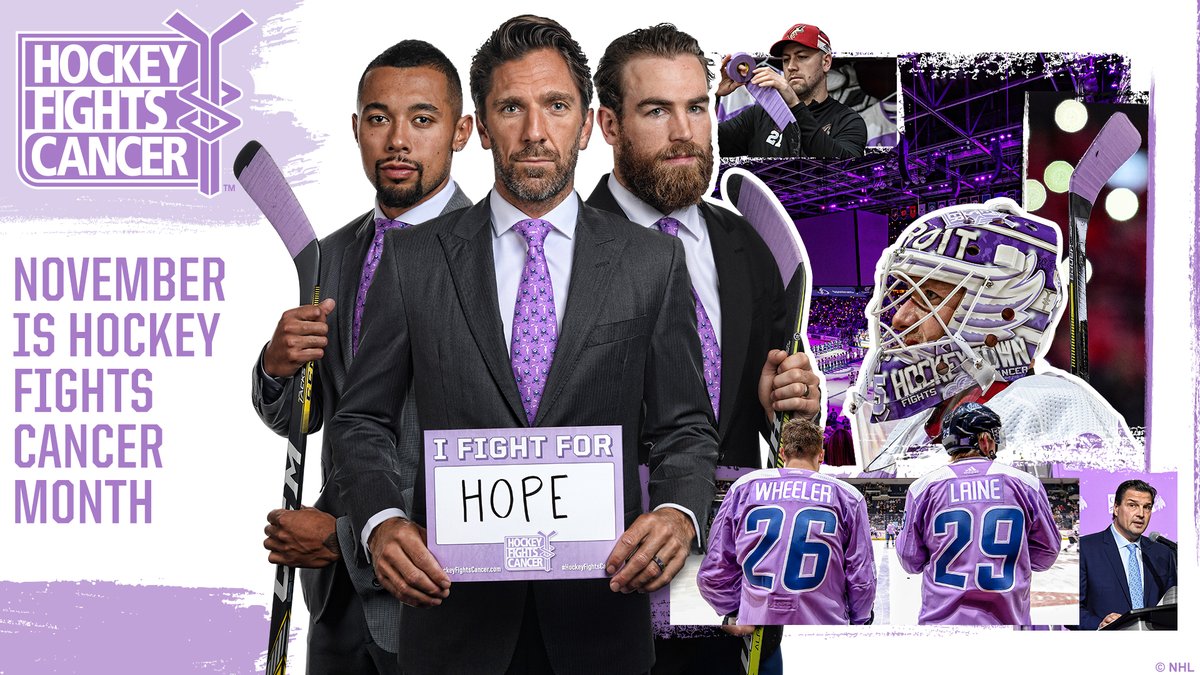 NHLPA's tweet photo. The @NHL and NHLPA understand that cancer has no off-season. The 22nd annual #HockeyFightsCancer initiative begins today.

https://t.co/UwY5Icu6PA https://t.co/AP8fH9xN9Q