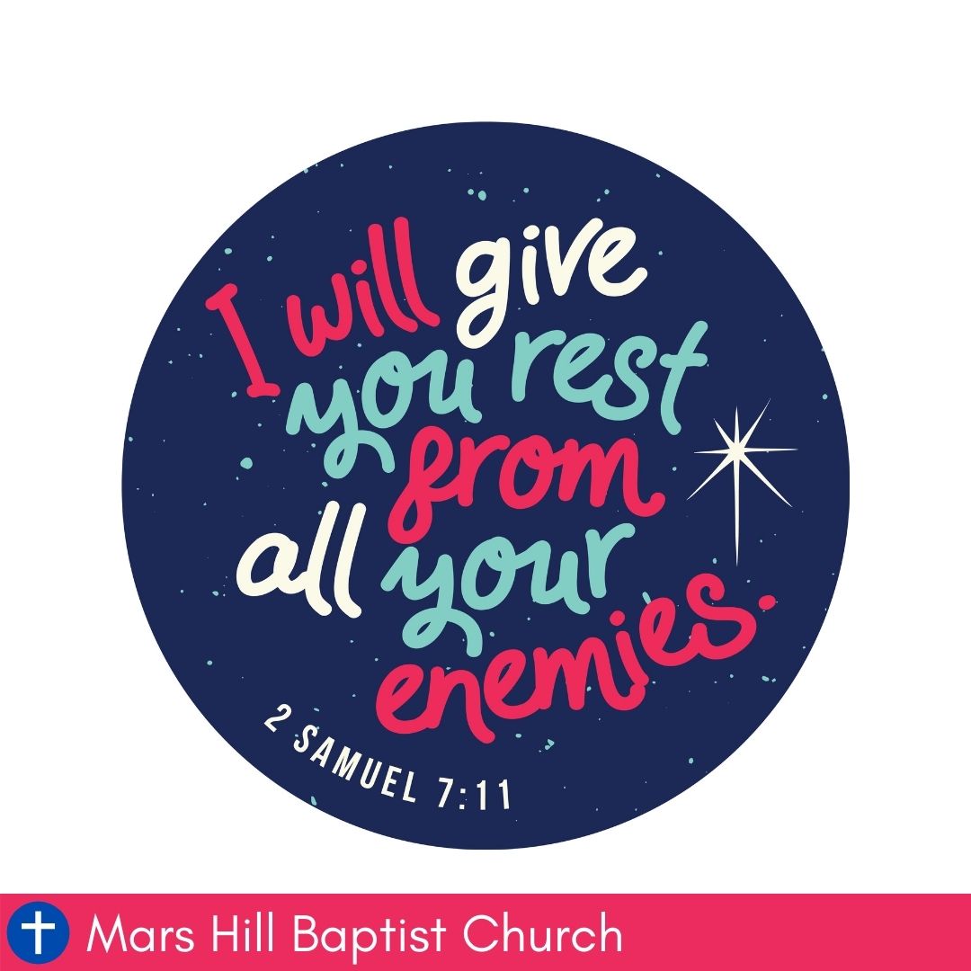 MarsHill_BC's tweet photo. "I will give you rest from all your enemies"
2 Samuel 7:11
--
#MHBC #marshillbaptistchurch #samuel #enemies #scripture #rest #hillsborough #hillsboroughnc #baptist https://t.co/VwjNpn6Yk6