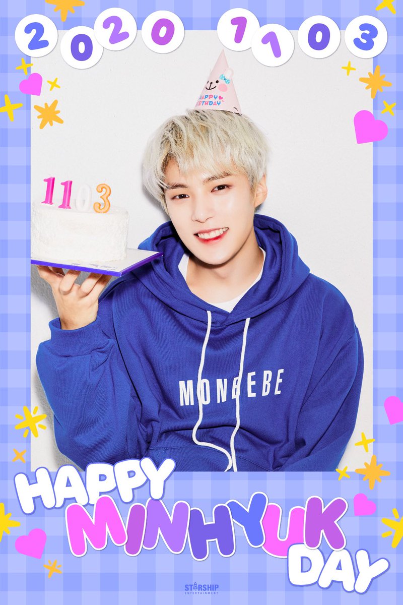 🎉 201103 ❤️ HAPPY BIRTHDAY #MONSTAX #MINHYUK ❤️ #몬스타엑스 '#민혁'의 생일을 축하합니다 🎂🥳 #HBDtoMINHYUK #몬베베_짱친_민혁이생일