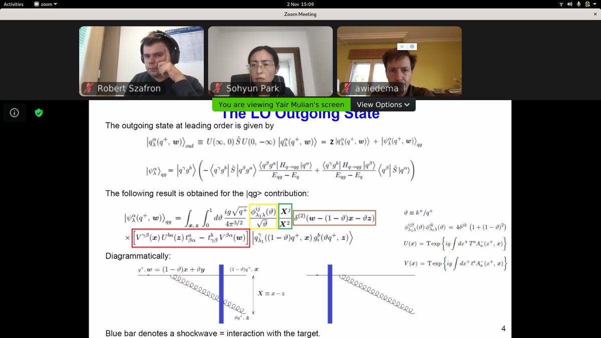 thermalization's tweet photo. Yair Mulian @uniofjyvaskyla gives @CERN
TH Heavy Ion Coffee seminar "Toward full result for next-to-leading order dijet production in proton-nucleus collisions"
arXiv:2009.11930
#ColorGlassCondensate #dijet #protonNucleus https://t.co/pxFfboObHh