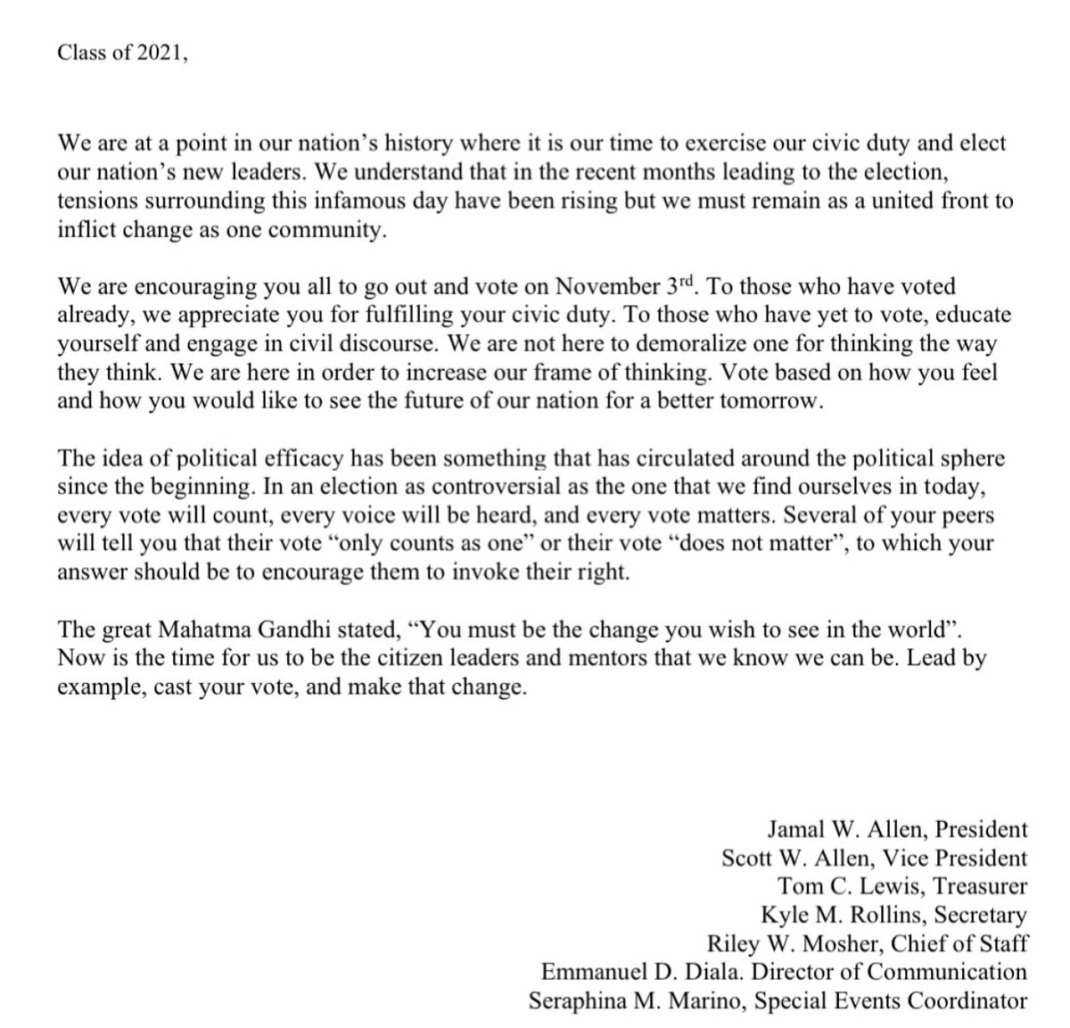 For immediate release: November 2, 2020.