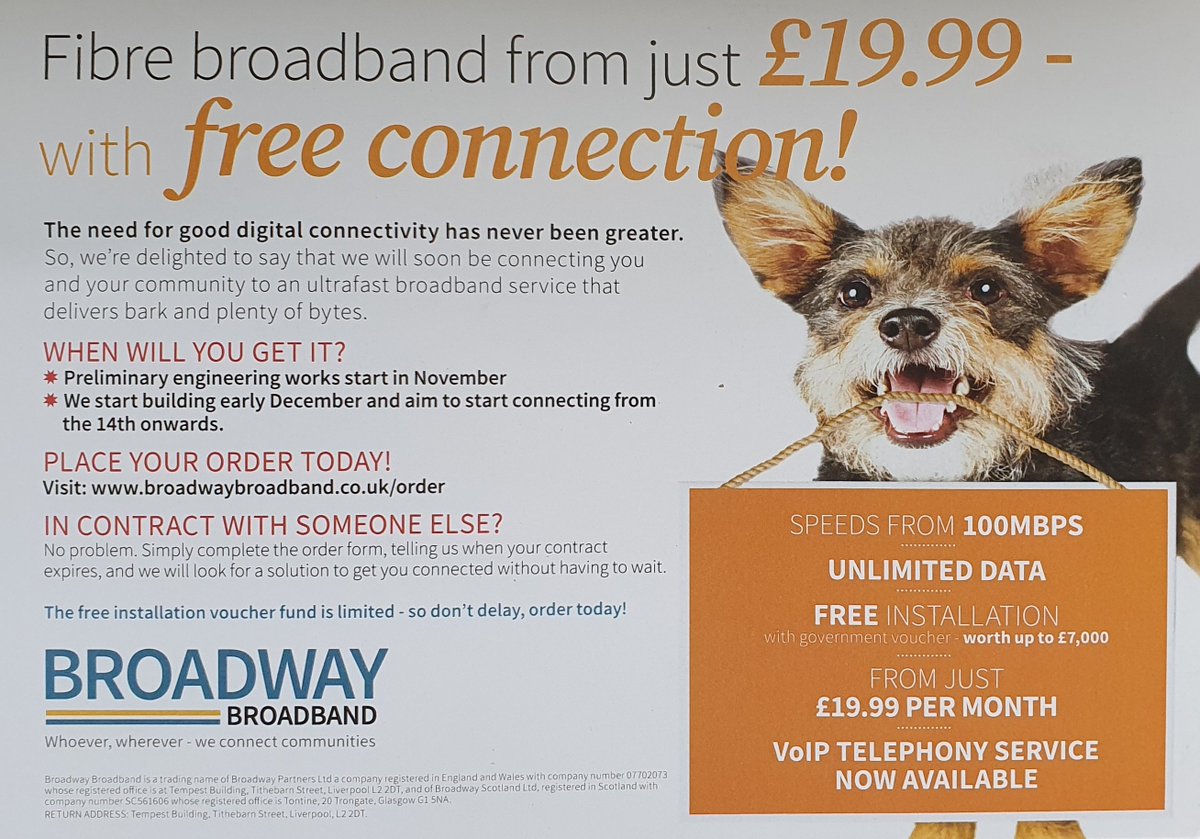 Really good to see this going out to properties in the first pilot areas of our Digital Connectivity Programme. I'm committed to deliverying ubiquitous gigabit capable fibre, across the whole of Pembrokshire by 2023.
Say What?- #FibreforChristmas #DigitalPembrokeshire