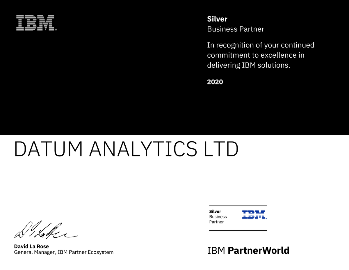 AnalyticsDatum's tweet photo. We are glad to inform you that we are an IBM Silver Business Partner, providing a myriad of solutions in the African Continent. We are excited about the opportunities that lie ahead. #businesspartner #ibmpartner #dataanalytics #spss #partnerworld #business #shakilla #Wanjiku https://t.co/xkxRVLojdk