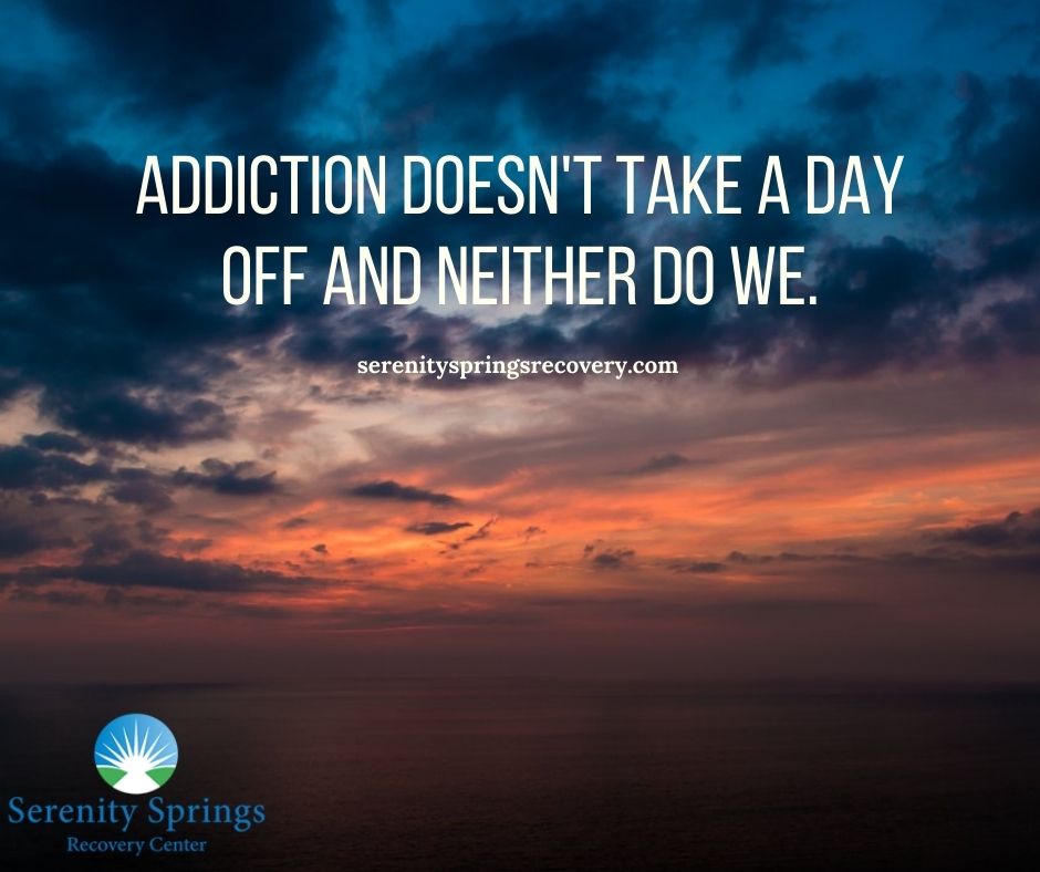 Serenity Springs Recovery Center is open and following all CDC protocols to ensure the safety of our clients. We offer individualized treatment for long-term sobriety including; medical detox in comfortable settings, residential treatment, and online services.

386-423-4540.