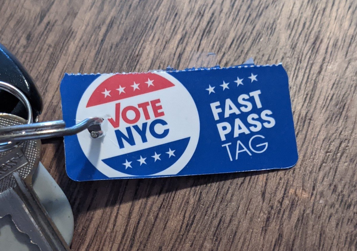 You should have received a "fast pass" tag in the mail, with a barcode on the back. You can use this for quick, contactless check-in at poll sites. (though it’s not required) (4/)