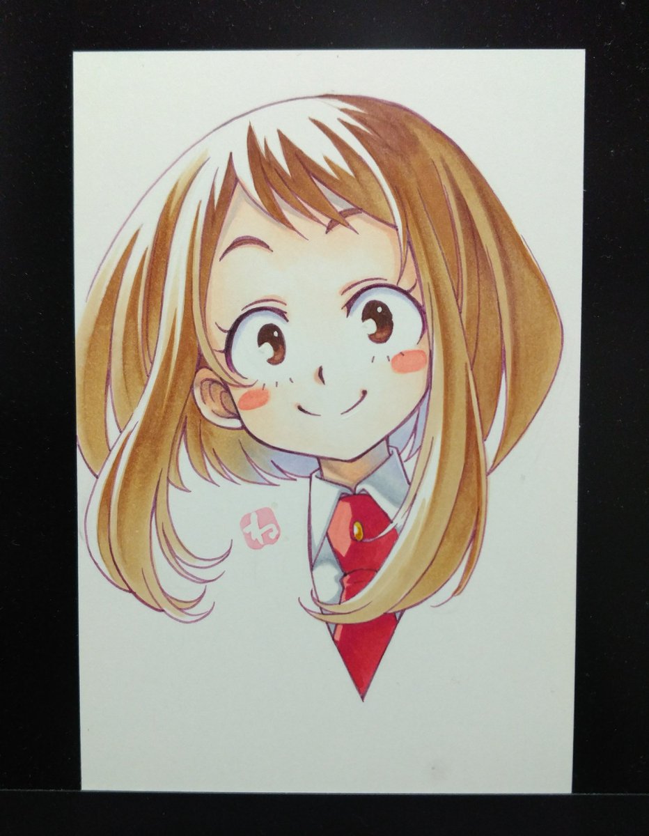 Nekomaru ヒロアカよりお茶子 この前買ってきたダイソーのケント紙にコピックで描いてます しっかりと厚みもあってにじみも少ないので塗り重ねにも耐えられるんじゃないかと おすすめっす 同人通販のおまけにつけるドローイングとかいいかも