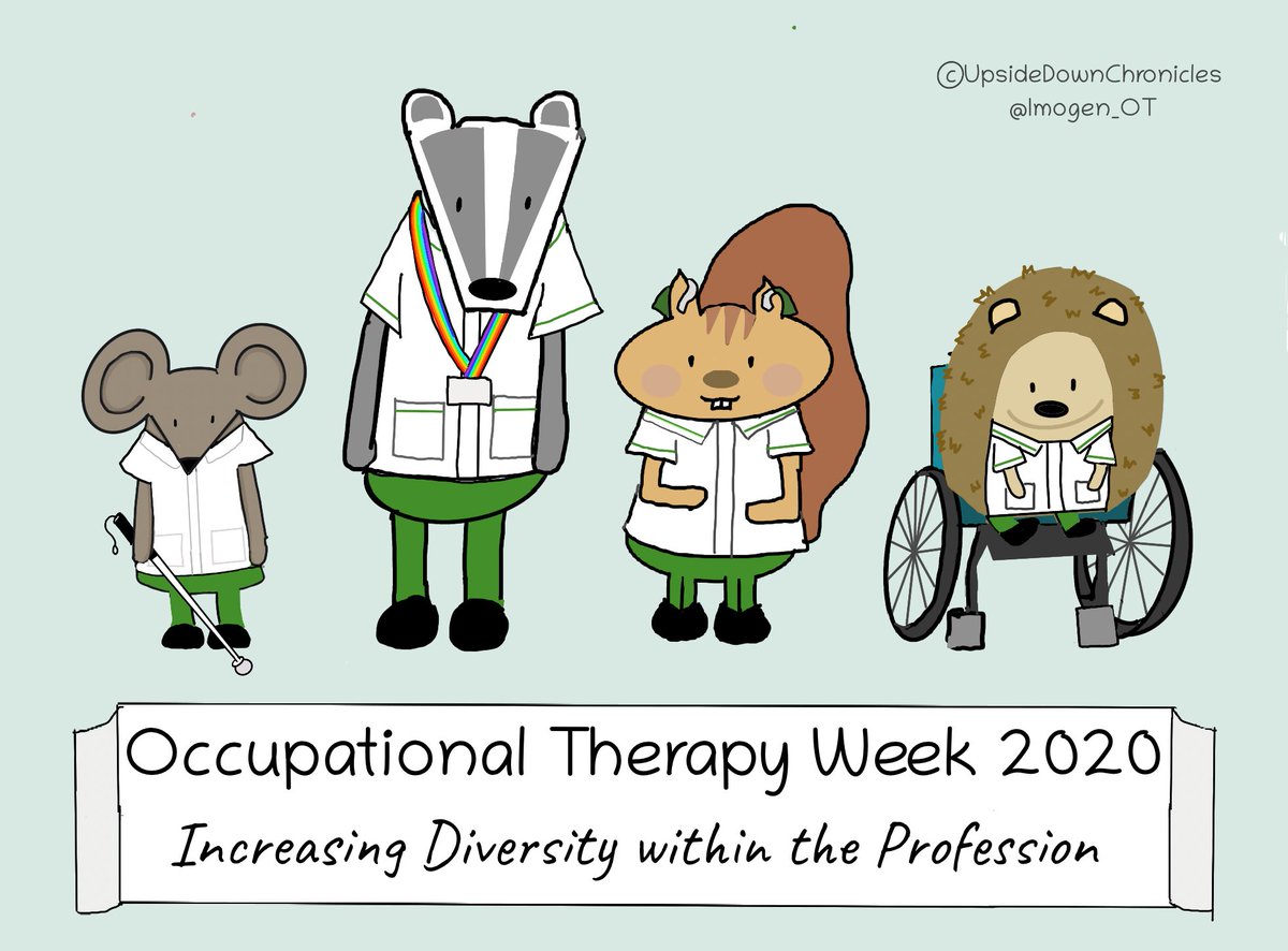 Happy #OTweek2020 !  Diversity within the profession is vital to ensure the diverse needs of patients can be met. After all, What could be more diverse than occupation? It is empowering to find fellow disabled OTs/students.

#ChooseOT #OccupationalTherapy <a href="/theRCOT/">Royal College of Occupational Therapists</a>