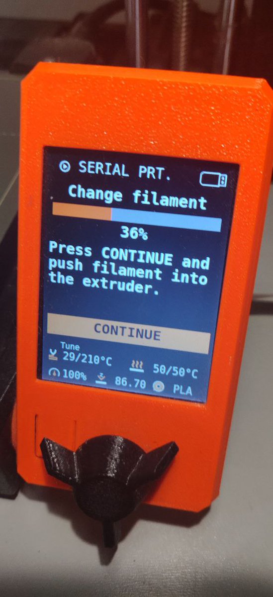 mr_hackquarium's tweet photo. 🙏 Quelqu’un sait comment faire prendre en compte la détection de fin de filament et son changement par #octoprint ?
🤷
#prusamini #marlin #3Dprinting https://t.co/6tpw4bBAJh