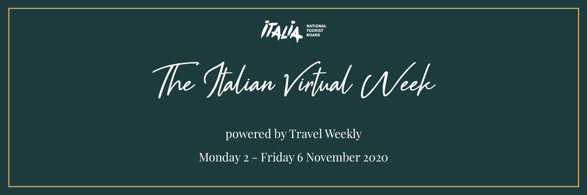 ConnectionsWay's tweet photo. Today, we kick off @Italia's first Italian Virtual Week powered by @travelweekly! Running until Friday 6 Nov, delegates will delve into all things Italian and get to know the beautiful regions, experiences and traditions of this remarkable destination. #ItalianVirtualWeek https://t.co/Fb2KShGfAh