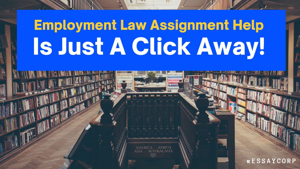 Essay_Corp's tweet image. Professional #EmploymentLaw #AssignmentHelp is Just a Click Away!
.
Get the best #employmentlawassignmenthelp. Visit for more, visit @ bit.ly/3oNwrCh
.
.
.
.
#Emplaw #business #employment #legal #ukemplaw #law #discrimination #employers #HR #EssayCorp #assignment