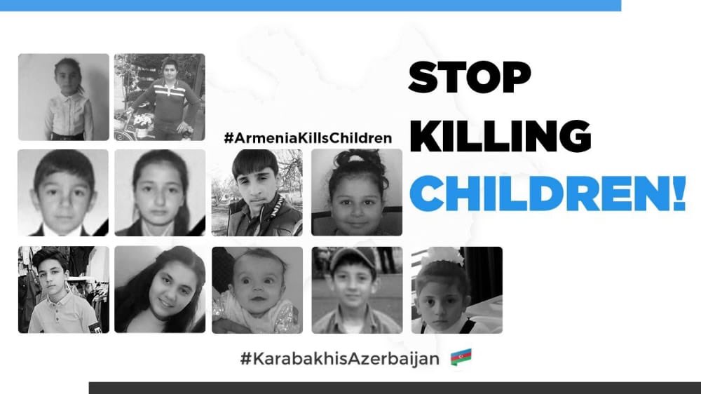 norujova17's tweet photo. Armenia took the lives of innocent #Azerbaijani children. Their actions should not be left unpunished. 
#KarabakhisAzerbaijan
#StopArmenianOccupation
#StopArmenianAggression
#ArmeniaKillsCivilians 
#ArmeniaKillsChildren 
#StopArmenianTerrorism https://t.co/77RZSq9DJ7