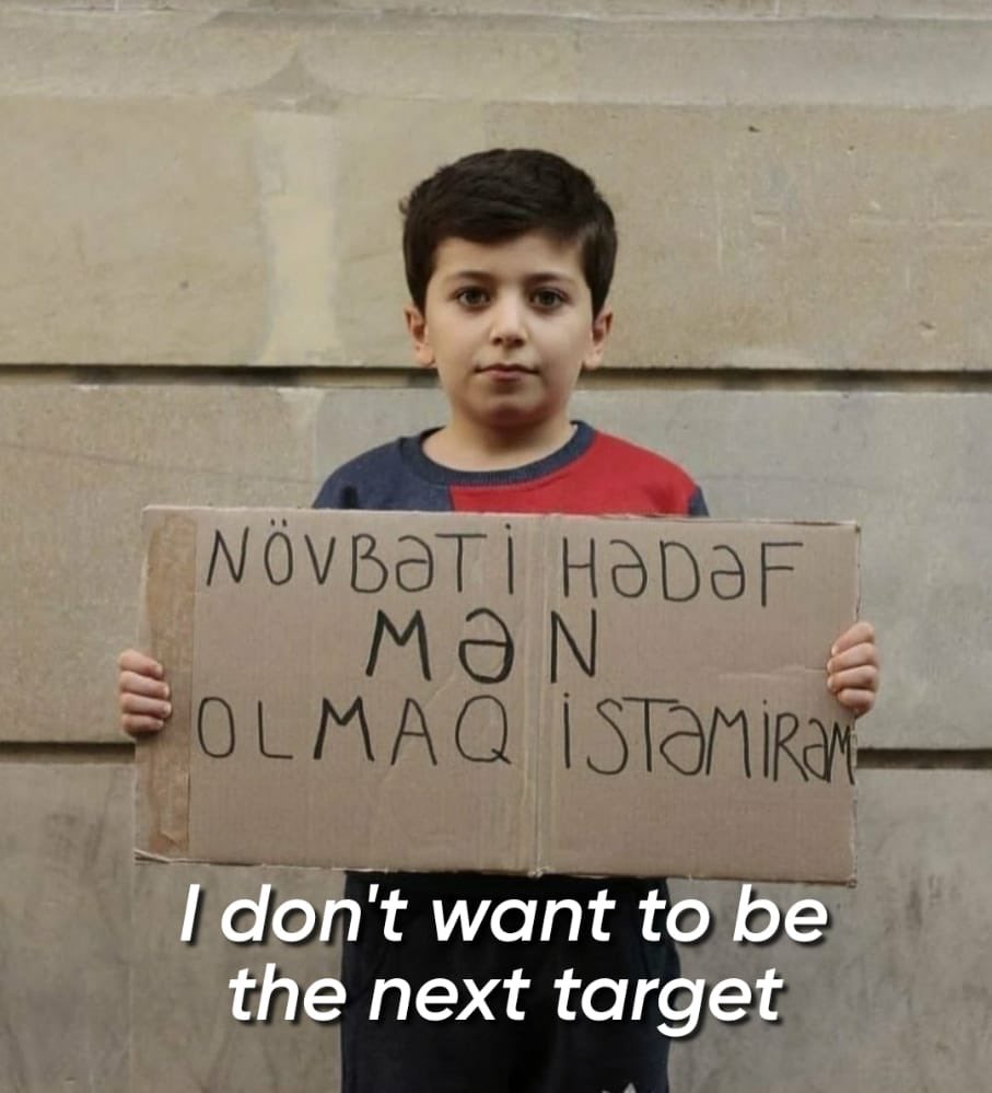 norujova17's tweet photo. Nobody wants their child to be a victim of any terror.We don't want either,but our children become victims of Armenian https://t.co/bPOF6PMwqx your eyes, World,see that our children are faced with death every day! #ChildKillerArmenia #StopArmenianAggression https://t.co/siYN8O78tt
