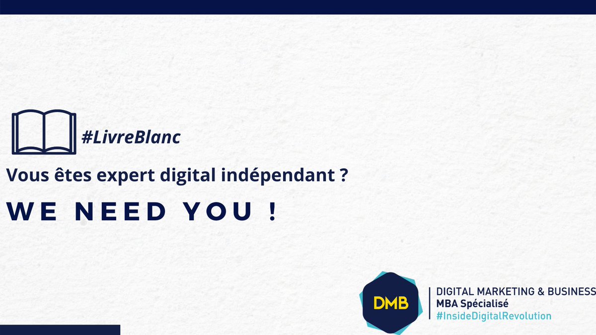 🗣 Comment les #experts #digitaux indépendants accélèrent la création de valeur pour l’entreprise ?   
Expert #digital indépendant, nous avons besoin de vous ! Merci de répondre à cette étude⬇️  bit.ly/34LRBZM #LivreBlanc