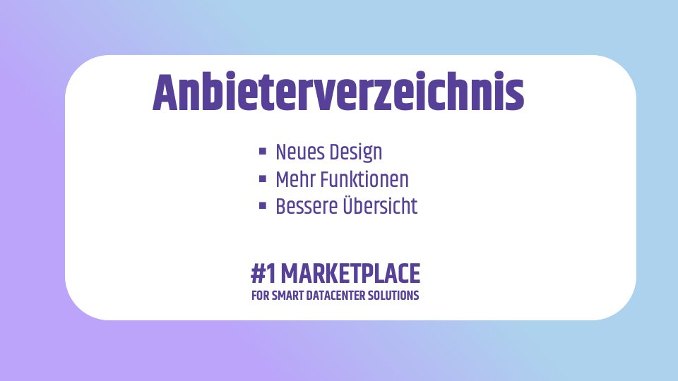 OrbisDc's tweet photo. dcOrbis implementiert ein neues Anbieterverzeichnis.
Mit diesem Update finden Sie nun noch schneller, den für Sie passenden Anbieter für Ihr Datacenter Projekt. 
#datacenter #dcOrbis #neuefunktionen https://t.co/BChESXk3MW