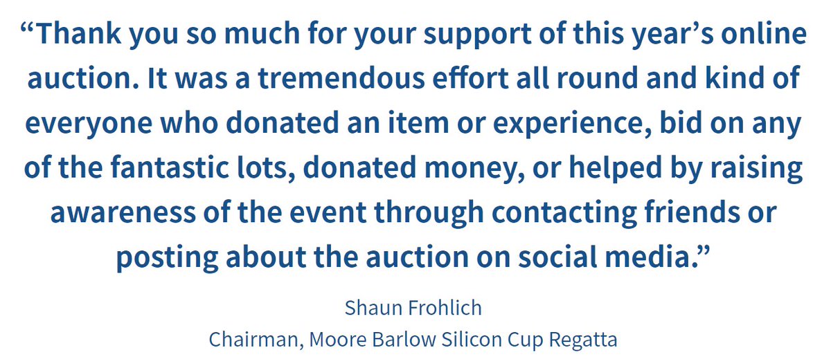 TheSiliconCup's tweet photo. Thanks to all the bids and donations for this year's auction. So far we've raised around £48k, the proceeds of which will be split between @DCT_Charity @AndrewSimpsonFo @Greig_City Find out how the money will help these organisations: https://t.co/mAjK3EvO5u #sailing #charity https://t.co/FrOEGhnQvK