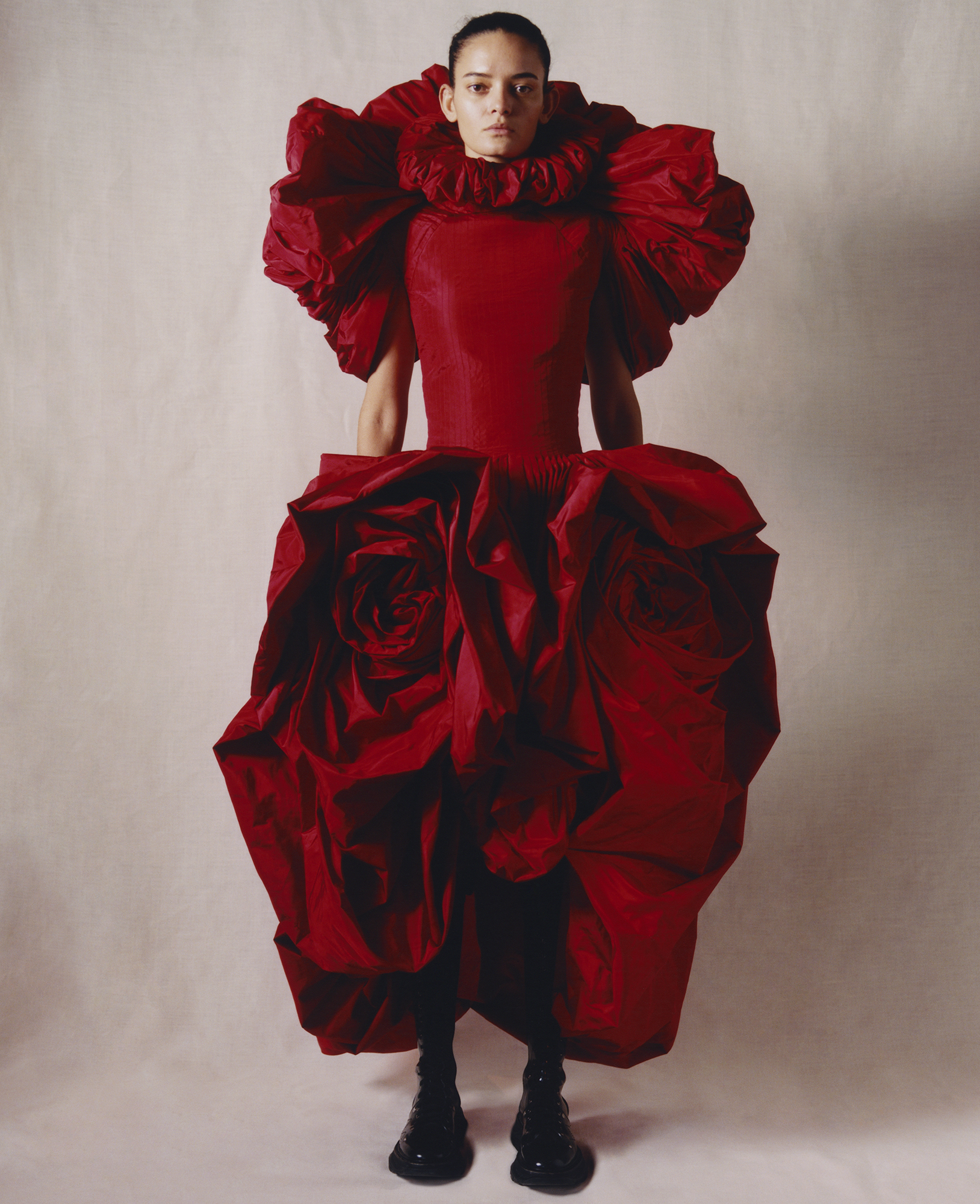 Mcqueen top red dress