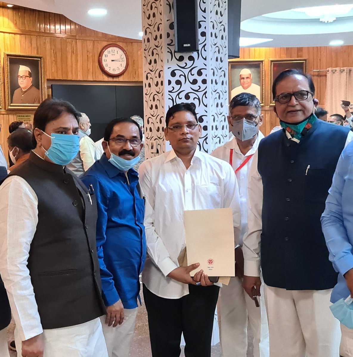 MP_SiddharthBSP's tweet photo. आज बाबा साहब के संविधान की बदौलत और बहिन जी की अनुकम्पा से आज Er Ram ji Gautam को राज्यसभा के निर्वाचन का  प्रमाण पत्र मिल गया है। अंततः सत्य की जीत हुई और बुराई की पराजय!  राम जी गौतम जी को बहुत- बहुत बधाई। संविधान ज़िंदाबाद ! जय भीम ! जय भारत ! https://t.co/4DP9CdycKM https://t.co/2GHwJ1RGqO