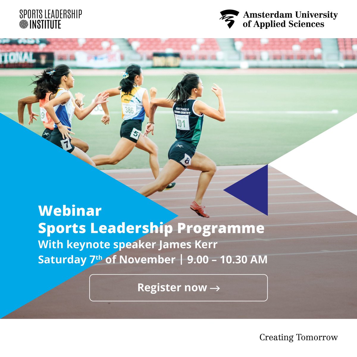 Are you interested in the Sports Leadership Programme? Join us during this unique webinar for alumni, faculty and friends with key note speaker James Kerr amsterdamuas.com/sportsleadersh…