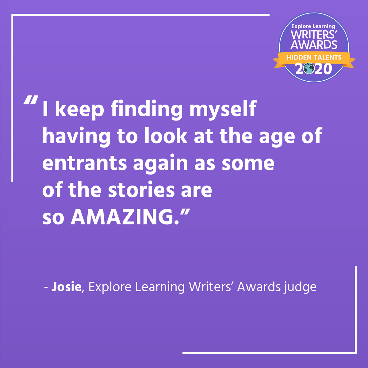 exploretutors's tweet photo. Wow, you lot certainly are talented! Here's just a small selection of comments from our judging panel. We've certainly had a whale of a time reading all of our entries, and yes we have all been wearing our authorial scarves, of course.
#ExploreLearningWritersAwards https://t.co/Uzyeqp6lW7
