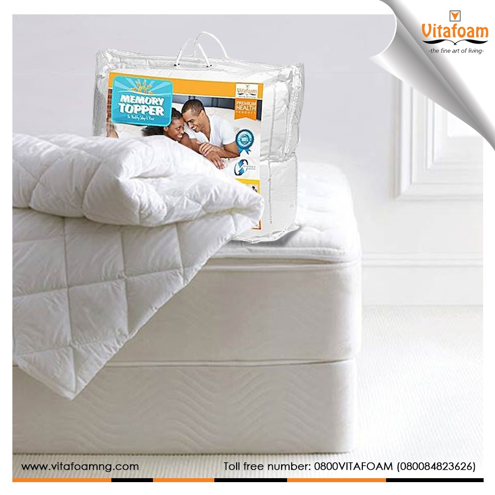 VitafoamNG's tweet photo. Place a Vitafoam memory topper on your mattress for an even comfier nightโs sleep. It'll help keep your mattress in better condition, too. Our toppers are easily removed to air and clean, so you can keep your bed fresh and inviting every day.
#MemoryTopper #Vitafoamng https://t.co/LXov955TDF