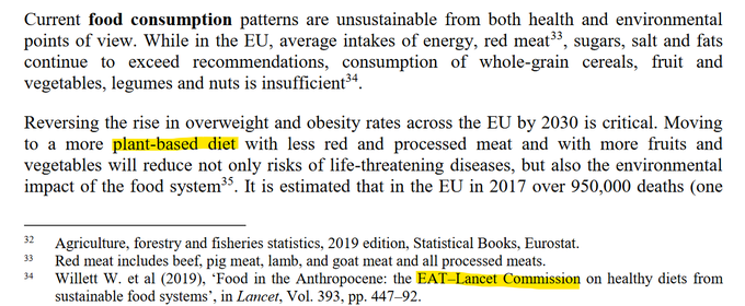 I already mentioned that this plan has considerable leverage over the new  #EU food policy framework (the  #GreenDeal) - setting the stage for the interventions favoured by  #EAT &  #WRI  https://twitter.com/fleroy1974/status/1320330314766553088?s=20