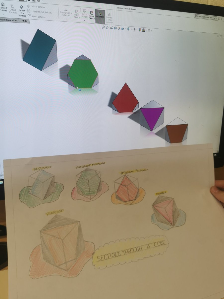 degraphicsguy's tweet photo. Cubic sections with 2nd yrs.. Integrating solidworks and freehand sketching. https://t.co/wACzrgik1O