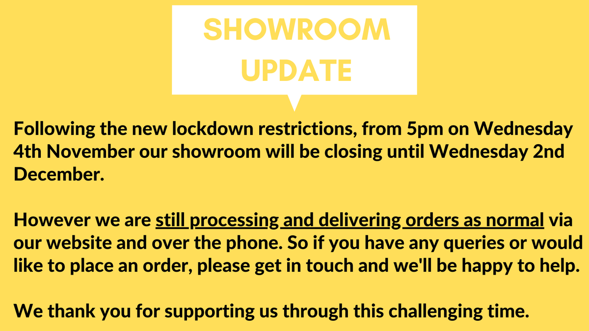 BathroomsDirect's tweet photo. To all of our customers, please read 

#Lockdown2 https://t.co/OV322FfRzE
