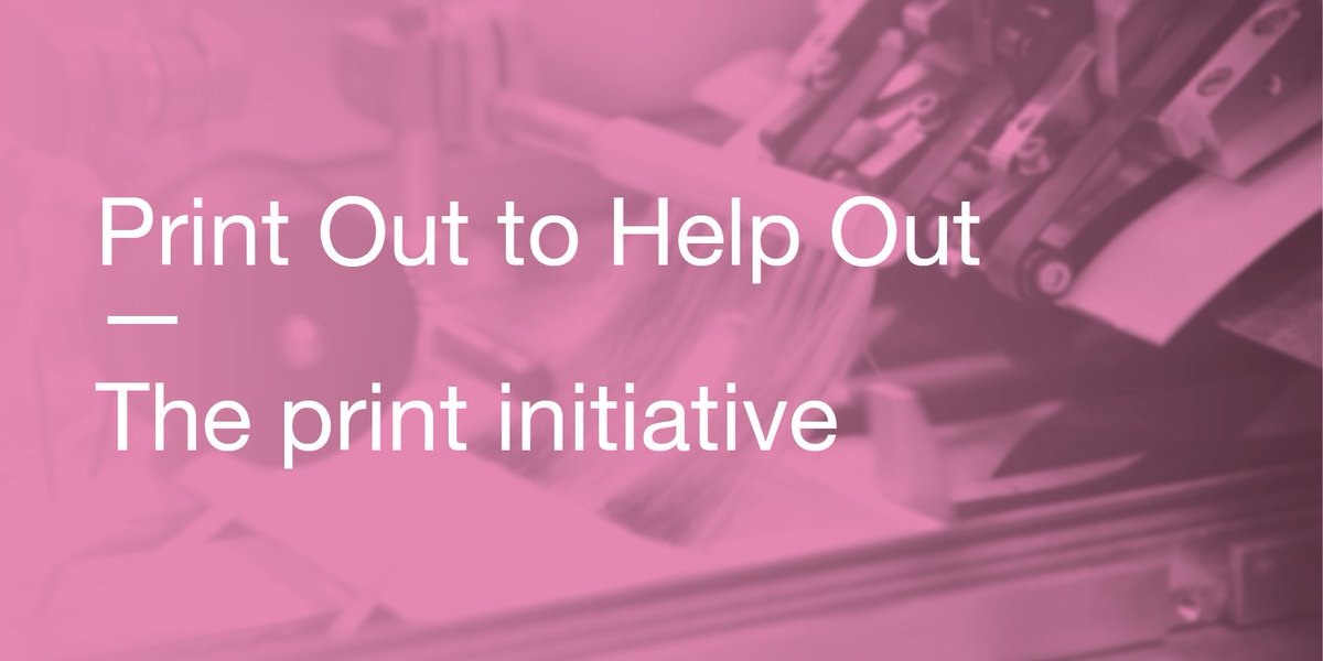 Introducing Print out to Help Out, our new print initiative created to support print businesses with staff who may be on a job retention scheme. Learn more: buff.ly/35Ui7j0
