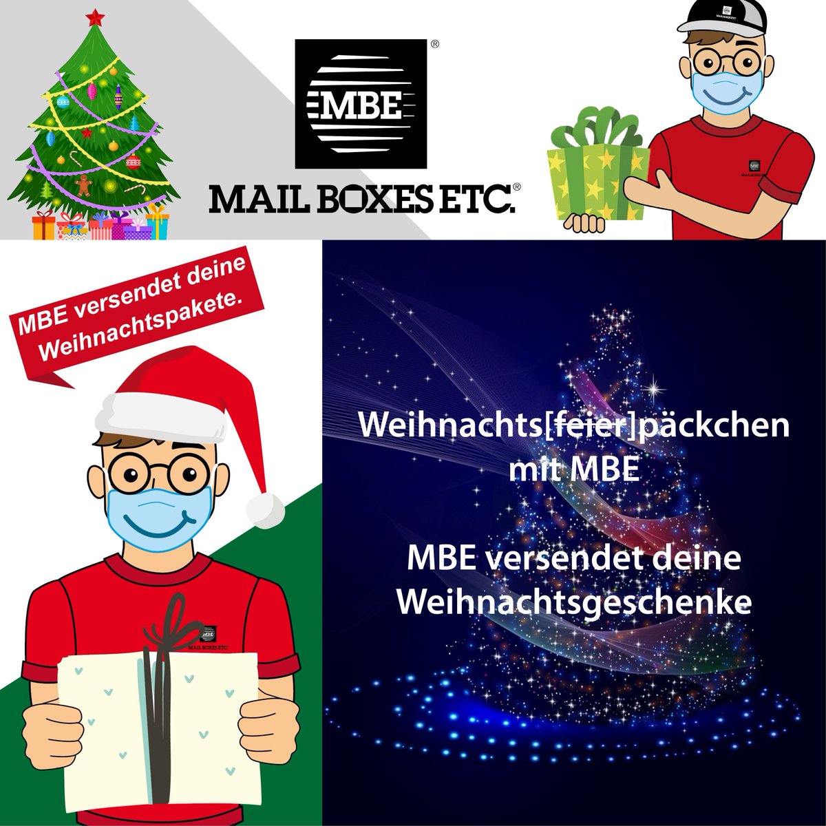 Heuer keine Weihnachtsfeier?
Belohnen Sie Ihre Mitarbeiter im Home-Office - denn, Firmen-Weihnachtsfeiern wird es heuer wohl wegen der aktuellen Corona Maßnahmen kaum geben.
Statt der ausgefallenen Weihnachtsfeier schickt MBE-Inzersdorf die Weihnachtsgeschenke für Mitarbeiter