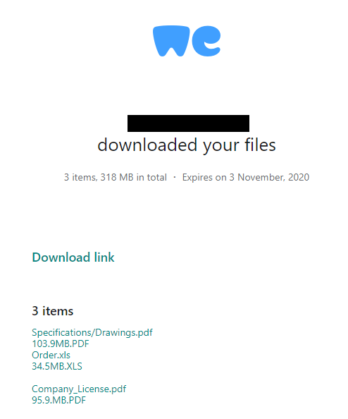 ESET_ES's tweet photo. ✉️ Se propagan emails suplantando la identidad de @WeTransfer y que ofrecen la descarga de varios ficheros.
🕵️‍♂️ En realidad conducen a una web de #phishing que intenta robar las credenciales de acceso al correo electrónico. #NoPiques https://t.co/w4rfPvE9SP