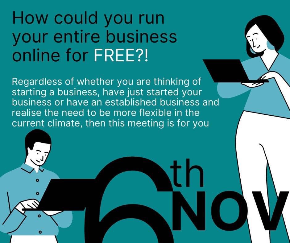 How could you run your entire business online for FREE?!

Special combined event from the hosts from our #Wisbech &amp; #Bushey L4B events. 

Register to join us on zoom on Friday 6th Nov 10am-11.30am

eventbrite.co.uk/e/online-link4…