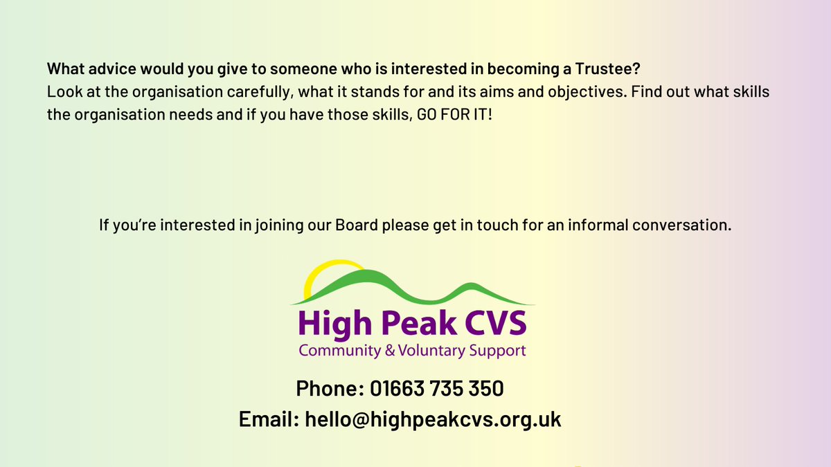 HPCVS's tweet photo. It’s #TrusteesWeek2020  and we want to shine a light on some of our incredible board members. 

First up is Karen Rigg – our fabulous Chair.

For more info check out our website: https://t.co/DRm2XUIH4W

#volunteers #community #highpeak #trustee #Derbyshire https://t.co/a4TeeTqH1s